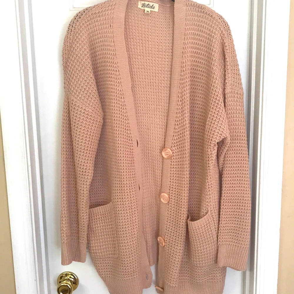 Salmon color cardigan